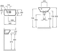Раковина Jacob Delafon Struktura 50 L EGJ112-00 Белая — фото 2, Мини-раковины