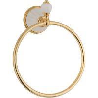 Кольцо для полотенец Migliore Olivia 17460 Золото Белый — фото 1, Полотенцедержатели