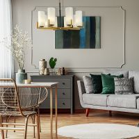 Люстра Maytoni Modern Fortano Белая Латунь арт-MOD089PL-08BS — фото 5, Люстры