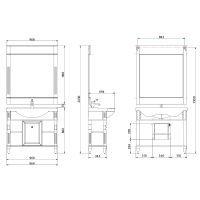 Товар: Тумба под раковину Migliore Kantri 96 26677 Бежевая - фото 3 Тумба под раковину Migliore Kantri 96 26677 Бежевая — фото 3, Мебель для ванной