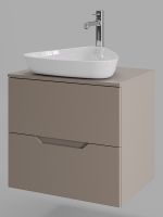 Товар: Тумба с раковиной Orange Line 60 Li-60TuLMDF+B07-500W подвесная Латте матовый - фото 2 Тумба с раковиной Orange Line 60 Li-60TuLMDF+B07-500W подвесная Латте матовый — фото 2, Мебель для ванной