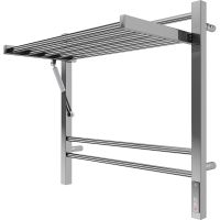 Электрический полотенцесушитель Terminus Горизонт П8 600х600 4670078543424 с полкой Хром — фото 1, Электрические полотенцесушители