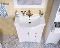 Тумба под раковину 1MarKa Прованс New 65Н У94488 Белый глянец — фото 3, Тумбы под раковину