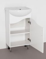 Тумба под раковину Style Line Эко Волна 2 Уют 45 Белый глянец — фото 3, Мебель для ванной