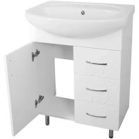 Товар: Тумба под раковину Style Line Эко Фьюжн 24 65 ЛС-00002285 Белая глянцевая - фото 3 Тумба под раковину Style Line Эко Фьюжн 24 65 ЛС-00002285 Белая глянцевая — фото 3, Мебель для ванной