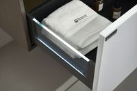 Тумба с раковиной Orans BC-1131 L 150 подвесная Matt coffee White matt арт-11311500L — фото 8, Тумбы с раковиной