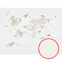 Фреска детская Ortograf Little Friends 34387 Фактура флок FLK Флизелин (4*3) Бежевый/Разноцветный, Карты/Животные — фото 1, Фрески