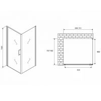 Товар: Душевой уголок Abber Sonnenstrand 70х75 AG04070M-S75M профиль Хром стекло матовое - фото 4 Душевой уголок Abber Sonnenstrand 70х75 AG04070M-S75M профиль Хром стекло матовое — фото 4, Прямоугольные душевые уголки