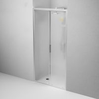 Душевая дверь AM.PM Gem Solo 110 W90G-110-1-195MM профиль Хром матовый стекло матовое-прозрачное — фото 5, Раздвижные душевые двери