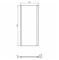 Душевая стенка Ideal Standard Connect 2 90 K9374V3 профиль Черный стекло прозрачное — фото 3, Боковые стенки