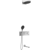 Душевая система Vincea Inspire VSFW-432TI1CH с термостатом Хром — фото 1, Встраиваемые душевые комплекты