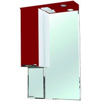 Зеркало со шкафом Bellezza Альфа 65 L 4618810002037 с подсветкой Белое Красное — фото 1, Зеркальные шкафы в ванную