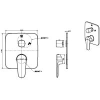 Смеситель для душа Bravat Source Черный матовый арт-PB8173218BW-2-ENG — фото 2, Смеситель для душа
