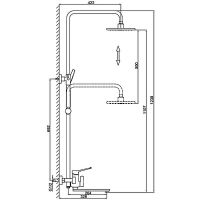 Душевая система Frap H62-9 Оружейная сталь арт-F2462-9 — фото 12, Душевые стойки