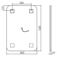 Товар: Зеркало Silver Mirrors Стив 80 ФР-00001800 с подсветкой с сенсорным выключателем и диммером - фото 6 Зеркало Silver Mirrors Стив 80 ФР-00001800 с подсветкой с сенсорным выключателем и диммером — фото 6, Зеркала в ванную комнату