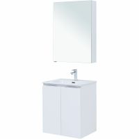 Комплект мебели для ванной Aquanet Алвита New 60 274220 подвесной Белый матовый — фото 3, Комплекты мебели для ванной