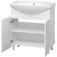 Товар: Тумба с раковиной Misty Чегет 75 УТ000013347 Белая глянцевая - фото 3 Тумба с раковиной Misty Чегет 75 УТ000013347 Белая глянцевая — фото 3, Мебель для ванной