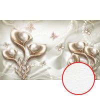 Фреска Ortograf 3D 6668 Фактура бархат FX Флизелин (3,16*1,9) Серебряный/Золото, Абстракция — фото 1, Фрески