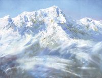 Фреска Ortograf Горы 8032 Фактура флок FLK Флизелин (2,7*2,1) Белый/Голубой, Горы — фото 2, Фрески