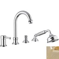 Смеситель на борт ванны Cezares Olimp OLIMP-BVDM-03/24-L Золото 24 карат — фото 1, Смесители на борт ванны