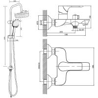 Душевая система Orange Aristo M19-944w Белая — фото 17, Душевые стойки
