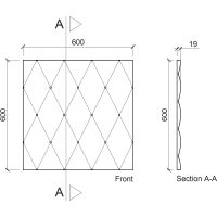 Декоративная панель Европласт 1.59.004 19x600x600 мм — фото 2, Панели