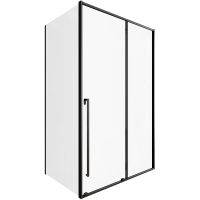 Душевой уголок Allen Brau Fantasy 130x90 3.11007.31 + 3.11013.31 профиль Черный матовый стекло прозрачное — фото 1, Прямоугольные душевые уголки