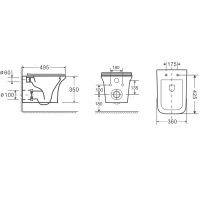 Унитаз Ceruttispa Nivolet aria CT7779 подвесной с сиденьем Микролифт — фото 2, Подвесные унитазы