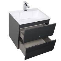 Тумба под раковину Aquanet Алвита 90 240111 подвесная Серый антрацит — фото 4, Тумбы под раковину