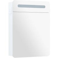 Зеркальный шкаф Aquanet Лукка 60 178954 с подсветкой Белый глянцевый — фото 1, Зеркальные шкафы в ванную