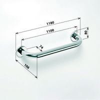 Поручень Bemeta Help 301101101 Нержавеющая сталь — фото 2, Аксессуары для ванной