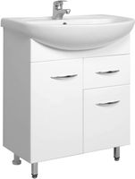 Тумба под раковину Onika Стелла 65 с ящиком Белая — фото 1, Мебель для ванной