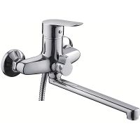 Смеситель для ванны Frap H703 F22703-B универсальный Хром — фото 1, Смеситель для ванны