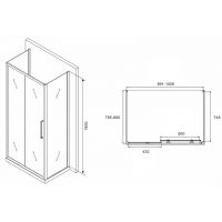 Товар: Душевой уголок Abber Schwarzer Diamant 100x80 профиль Хром стекло матовое арт-AG30100MH-S80M-S80M - фото 5 Душевой уголок Abber Schwarzer Diamant 100x80 профиль Хром стекло матовое арт-AG30100MH-S80M-S80M — фото 5, Прямоугольные душевые уголки