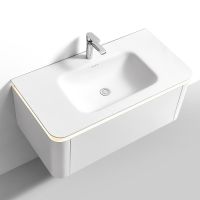 Тумба с раковиной Black&White Universe U925.1000 100 9251000 подвесная Milk white — фото 3, Мебель для ванной