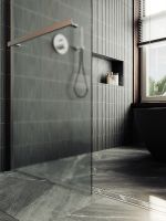 Душевая перегородка Maybah Glass MGD-713-5ш 1090x1950 в широком профиле Хром матовый стекло сатиновое — фото 6, Душевые перегородки