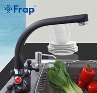 Смеситель для кухни Frap H5408 F5408-7 Черный матовый — фото 4, Смесители для кухни