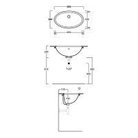 Товар: Раковина Simas Spazio LFT 66 LFT74bi Белая - фото 4 Раковина Simas Spazio LFT 66 LFT74bi Белая — фото 4, Раковины встраиваемые снизу