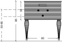 Товар: Тумба под раковину Boheme Armadi Art Vallessi Avangarde Linea 80 842-080-WG подвесная Белая Золото - фото 13 Тумба под раковину Boheme Armadi Art Vallessi Avangarde Linea 80 842-080-WG подвесная Белая Золото — фото 13, Мебель для ванной