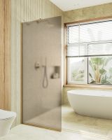 Товар: Душевая перегородка Maybah Glass MGD-692-3у 890x1950 в узком профиле Золото стекло бронзовое матовое - фото 2 Душевая перегородка Maybah Glass MGD-692-3у 890x1950 в узком профиле Золото стекло бронзовое матовое — фото 2, Душевые перегородки