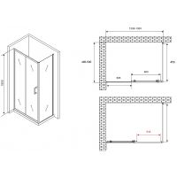 Товар: Душевой уголок Abber Schwarzer Diamant 130x50 AG30130B5-S50B5 профиль Черный стекло прозрачное - фото 5 Душевой уголок Abber Schwarzer Diamant 130x50 AG30130B5-S50B5 профиль Черный стекло прозрачное — фото 5, Душевые уголки