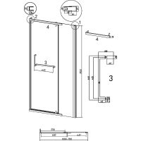 Товар: Душевая дверь Grossman Pragma 110 100.K33.03.110.21.00 профиль Черный матовый стекло прозрачное - фото 11 Душевая дверь Grossman Pragma 110 100.K33.03.110.21.00 профиль Черный матовый стекло прозрачное — фото 11, Душевые двери в нишу