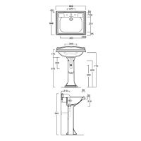 Товар: Раковина Simas Arcade 68 AR824bi*1 Белая - фото 4 Раковина Simas Arcade 68 AR824bi*1 Белая — фото 4, Раковины подвесные