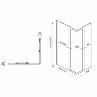 Товар: Душевой уголок Triton Вента-Хром 120х80 Щ0000054193 профиль Хром стекло прозрачное - фото 11 Душевой уголок Triton Вента-Хром 120х80 Щ0000054193 профиль Хром стекло прозрачное — фото 11, Душевые уголки