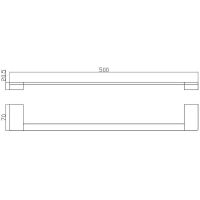Полотенцедержатель Rav Slezak Nil NLA0701/50 Хром — фото 2, Полотенцедержатели