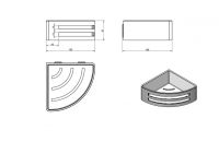 Полка корзина Langberger Black Edition 75660-BPC угловая Черная матовая — фото 2, Полки для ванной и душа