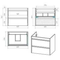 Товар: Тумба с раковиной Brevita Balaton 65 УТ000014504 подвесная Белая матовая - фото 7 Тумба с раковиной Brevita Balaton 65 УТ000014504 подвесная Белая матовая — фото 7, Мебель для ванной