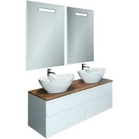 Тумба под раковину Orange Otto Ot-130TuWOOD подвесная Белый Ясень — фото 3, Тумбы под раковину