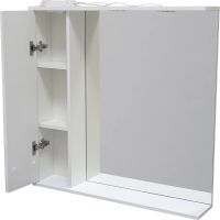 Товар: Зеркало со шкафом DIWO Дмитров 80 L СО-Дм04080-011Л с подсветкой Белое - фото 5 Зеркало со шкафом DIWO Дмитров 80 L СО-Дм04080-011Л с подсветкой Белое — фото 5, Мебель для ванной