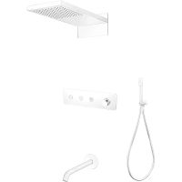 Душевая система Boheme Fusion 130-2-MW Белая матовая — фото 1, Душевое оборудование. Душевая программа